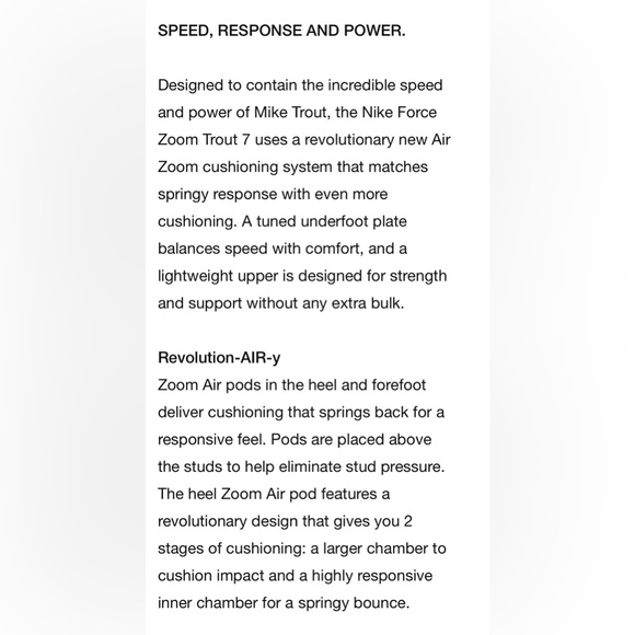 Nike Force Zoom Trout 7 Metal Baseball Cleats Men’s Size 14 Red White CI3134-602 - Picture 13 of 13